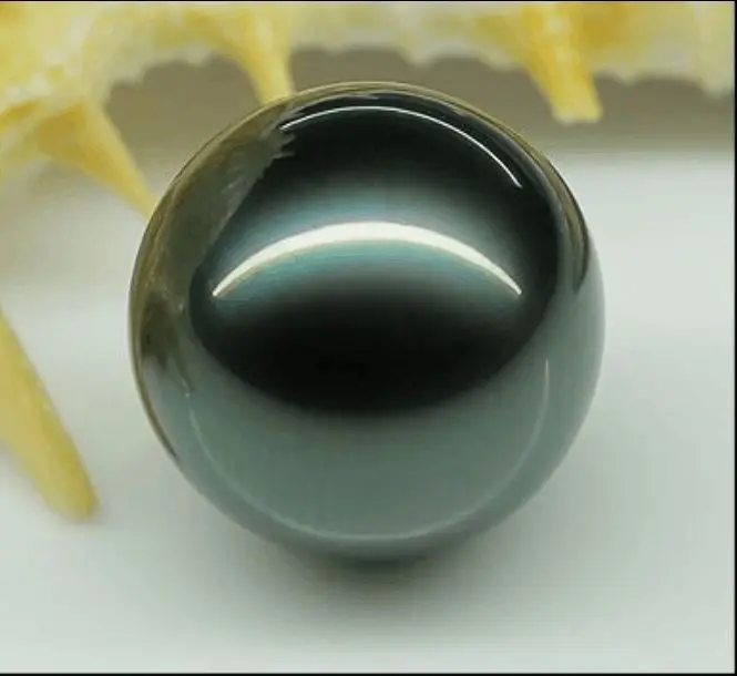 

free shipping HUGE NATURAL TAHITIAN GENUINE ROUND BLACK LOOSE PEARL UNDRILLED