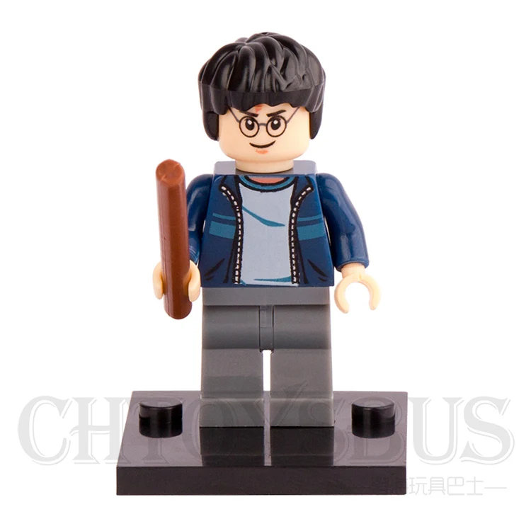 HARRY POTTER Movie Harry with DARK BLUE OPEN JACKET hp087 Model Assemble Building minifig Blocks Bricks