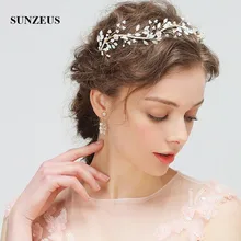 Оголовье и серьги, свадебные аксессуары набор для Свадебные цветы кристаллы Для женщин Обручение вечерние украшения для волос SHA33