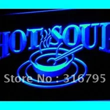 I125 горячий суп Ресторан Кафе дисплей светодиодный неоновый свет вывеска вкл/выкл Swtich 20+ цвета 5 размеров