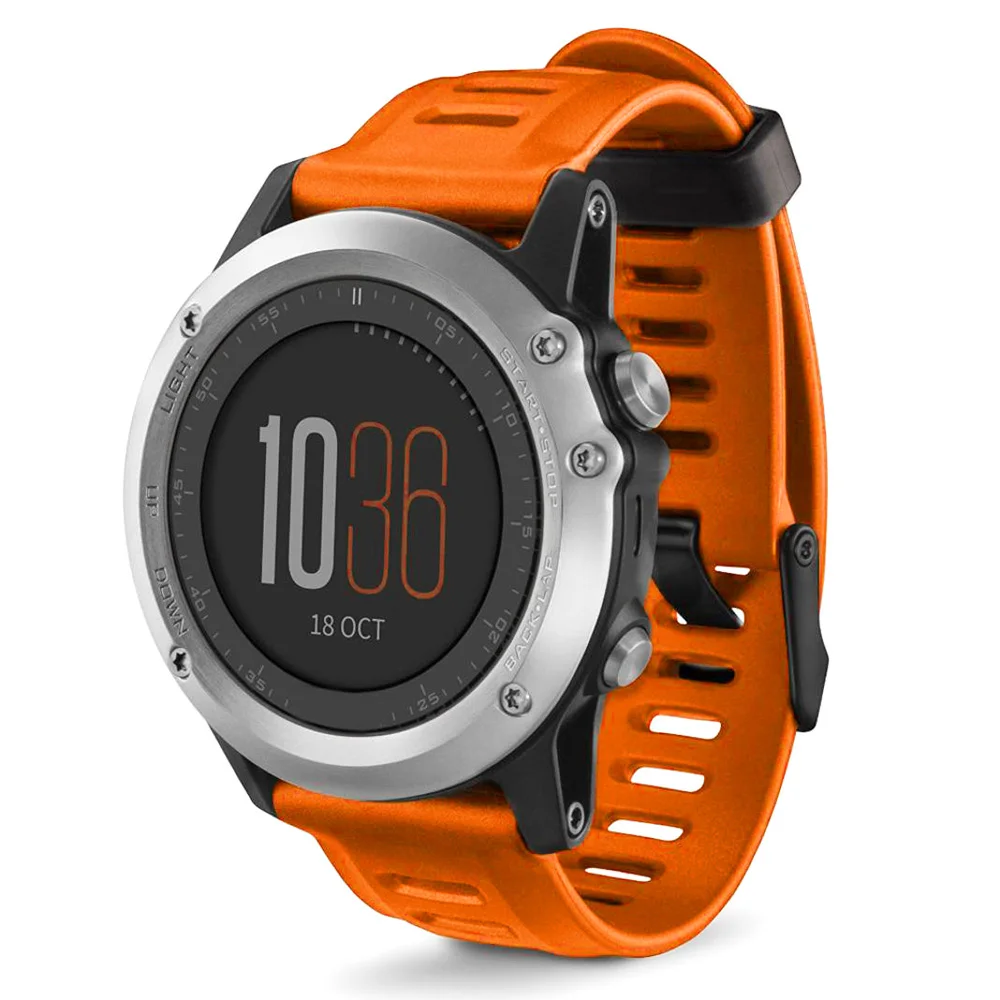 YCYS-для Garmin Fenix 3 HR Мягкая замена для силиконового ремешка наручные часы+ набор инструментов оранжевый