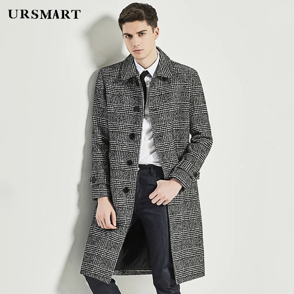 checked wool coats