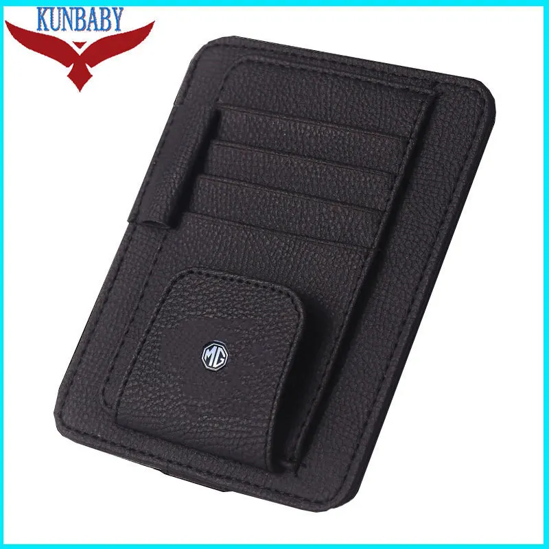 

Geniune Eye Glasses Card Bill Pen Holder Clip Car Accessory Sun Visor Sunglasses Credit Card Cover For MG Car Styling