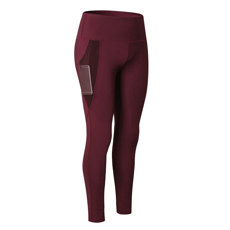 Wine Red Новые женские штаны для бега женские спортивные штаны весенние спортивные штаны однотонные тонкие спортивные Леггинсы для фитнеса эластичные спортивные Леггинсы для бега - Цвет: Wine Red