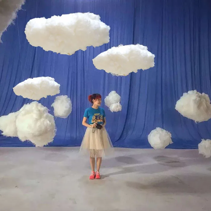 

Wedding Props Cotton Clouds T Road Wedding Photography Party Childen Room DIY Decorative Window Layout Simulation White Cloudys