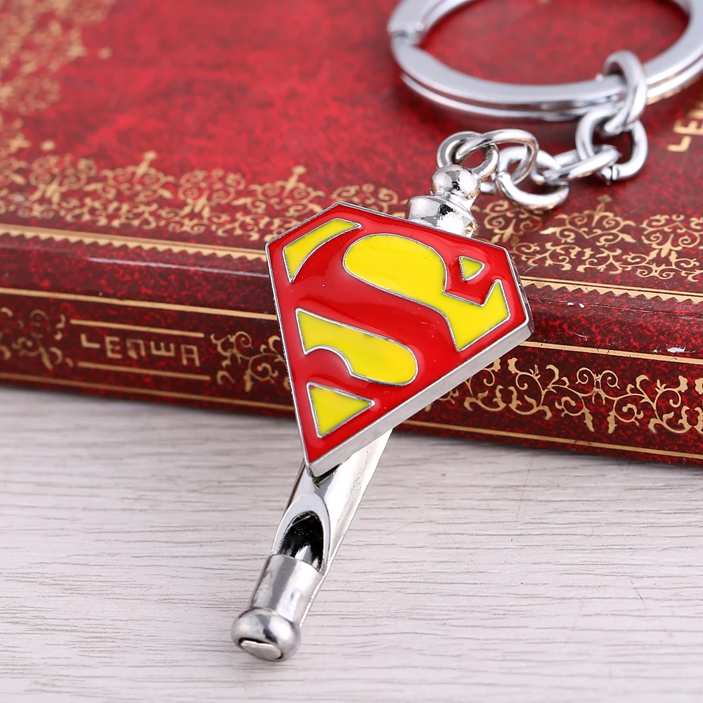 

Brand new Superman Red Color Logo Metal Keychain alloy keychain high quality cosplay assocceries