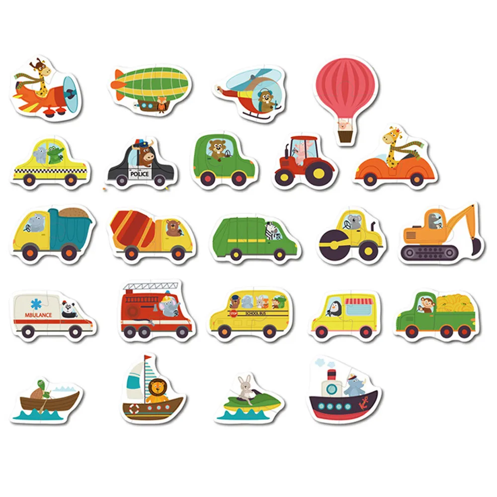 Kids Puzzle 3d Baby Wooden Wood Animal Cognition Puzzle Fruit Learning Educational Toy Christmas Gifts for Kid Baby Toys
