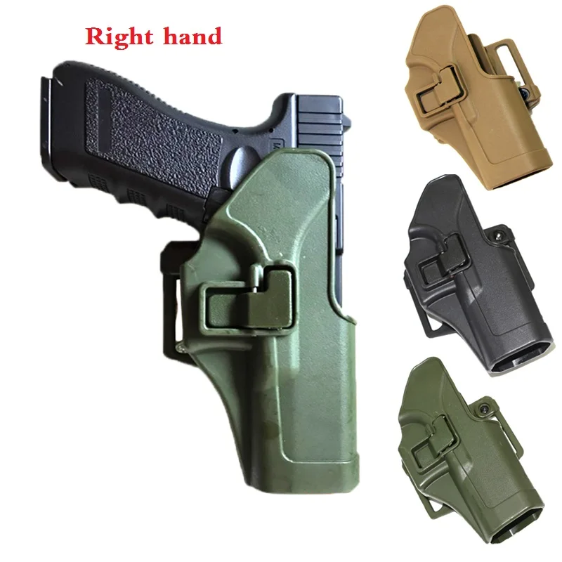 

Airsoft High quality CQC Tactical GLOCK Belt Holster Combat MilitaryHunting Belt Right Hand Pistol Holster Case For Glock 17