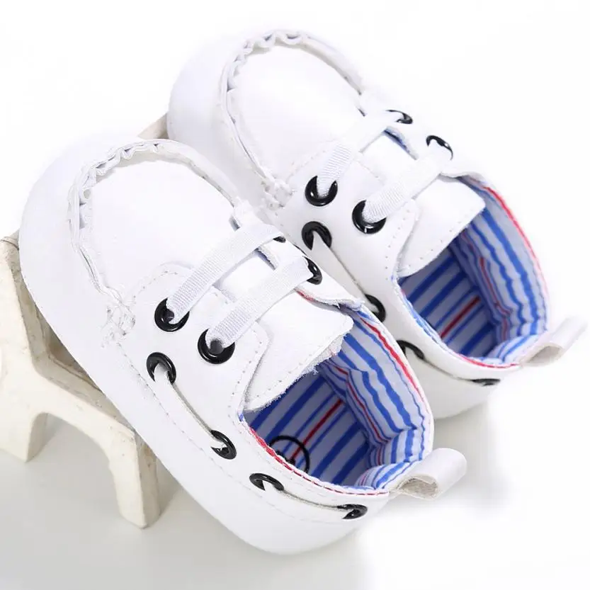 Детская обувь для мальчиков и девочек новорожденных кожа кроватки мягкая подошва обуви кроссовки 0510
