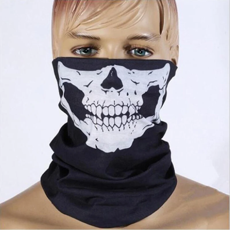 

Multi Function Halloween Skull Skeleton Party Masks Black Motorcycle  Headwear Hat Scarf Neck Scary Sport Face Winter Ski Mask