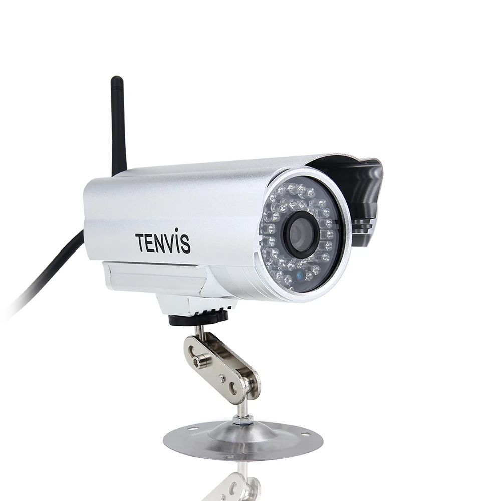 

TENVIS Wireless 720P HD IP Bullet Camera WiFi Waterproof+8G SD Card 36LED P2P IR-Cut Night Vision Alarm CCTV Surveillance Camera