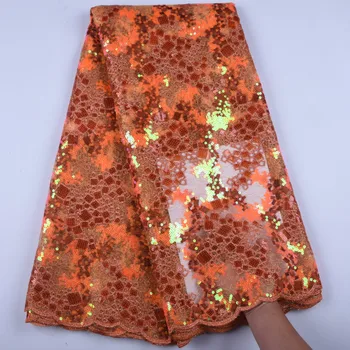 

High Quality Sequins Lace Best Selling Embroidery African Dresses For Wedding African French Tulle Lace Fabric A1592