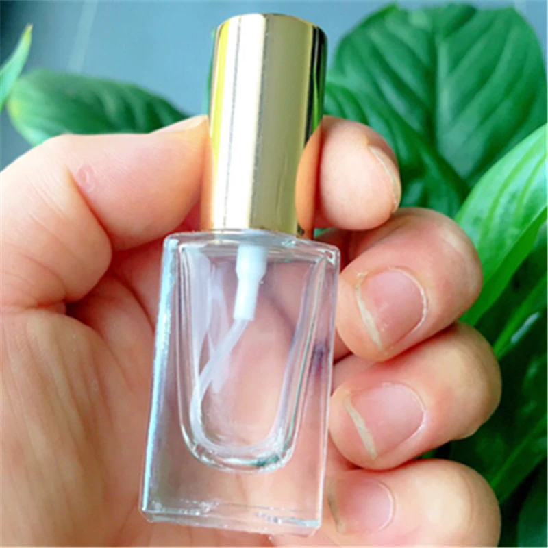 

10ml Clear Glass Perfume Spray Empty Bottle New Square Bottle 100PCS/LOT
