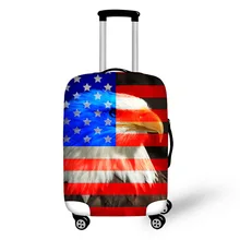Flag eagle lion tiger travel accessories suitcase protective covers 18-30 inch elastic luggage dust cover case stretchable bag