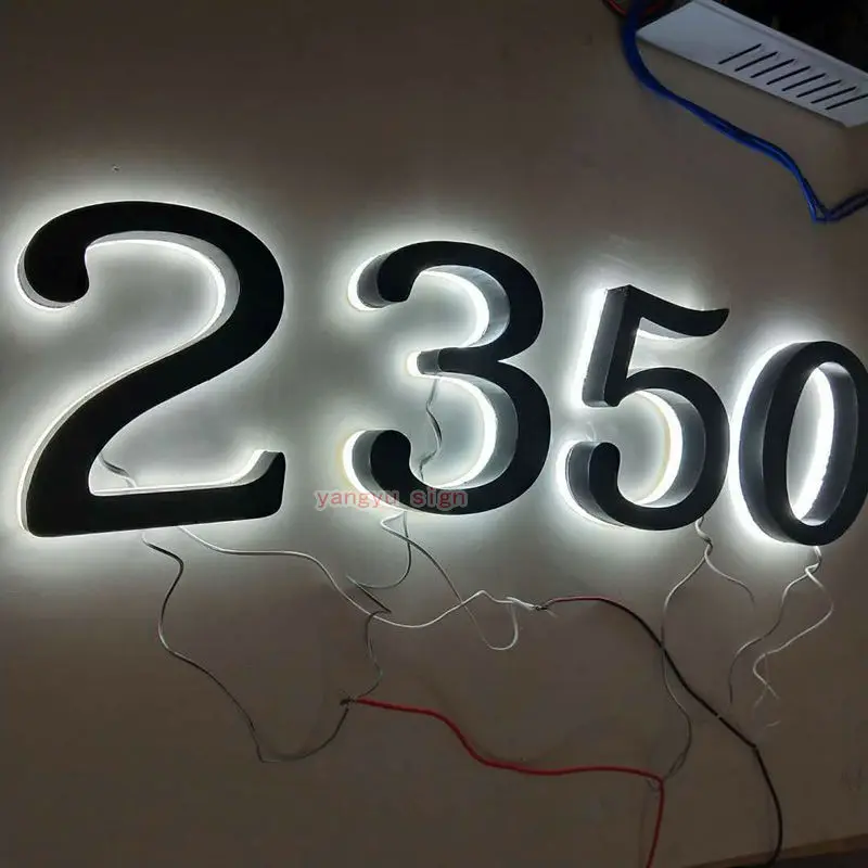 backlit house numbers