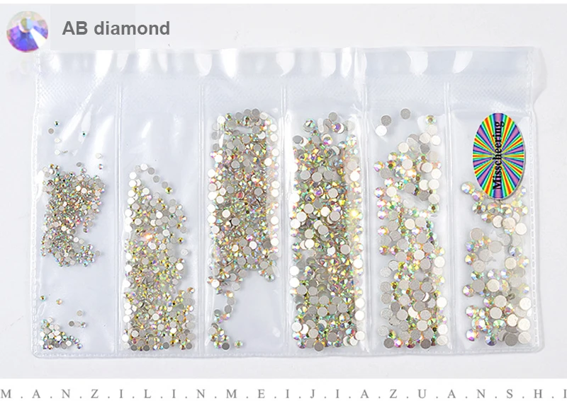 Дамские стеклянные стразы для дизайна ногтей, многоразмерные Хрустальные Стразы для ногтей, 3D украшения для дизайна ногтей, стразы, амулеты для ногтей, цветные