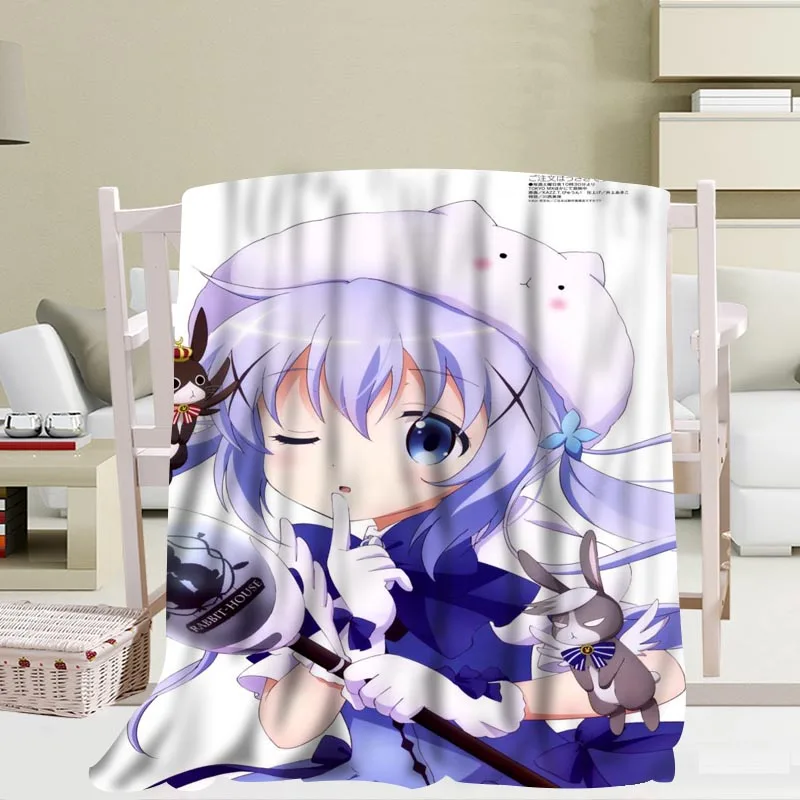 Пользовательское Gochuumon Wa Usagi Desu Ka аниме одеяло для офиса, дивана, одеяло, переносное мягкое одеяло для кровати, для путешествий, для взрослых, для дома - Цвет: 14