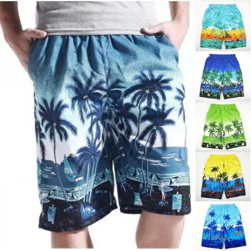 

Beach Shorts Men Bottoms Anti-UV Quick Dry Shorts Printing Swimming Surfing Shorts Summer Draw String Elastic Waist Shorts Men
