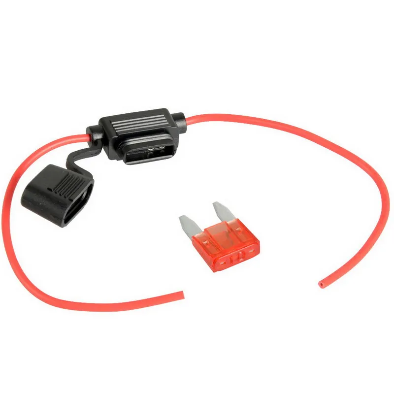 

New 1 Piece Waterproof Power Socket Mini Type In Line Fuse Holders With 10A Fuse