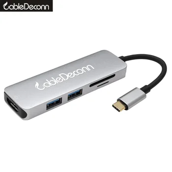 

Thunderbolt 3 dock USB-C hub USB 3.1 Type C to HDMI TF SD usb2.0 converter Cable Adapter for Macbook Pro 2017 Dell Xps acer