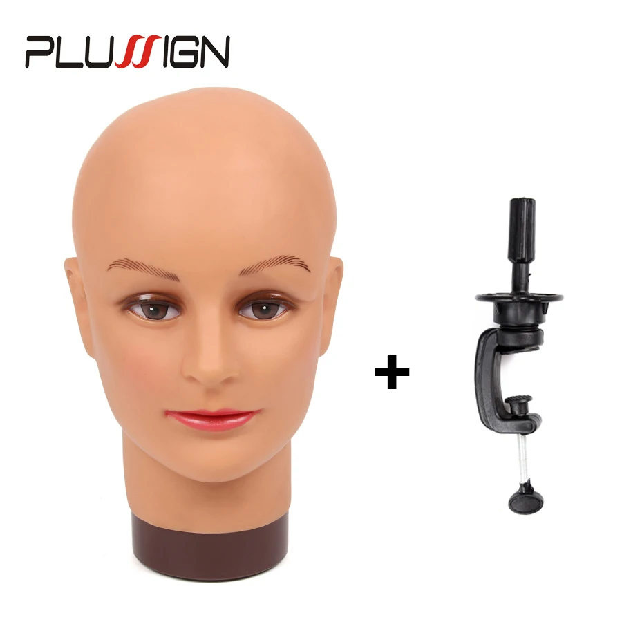 

Plussign No Hair Bald Mannequin Head And Wig Stand Set For Wigs Making Display Makeup Practice And Training High Quality