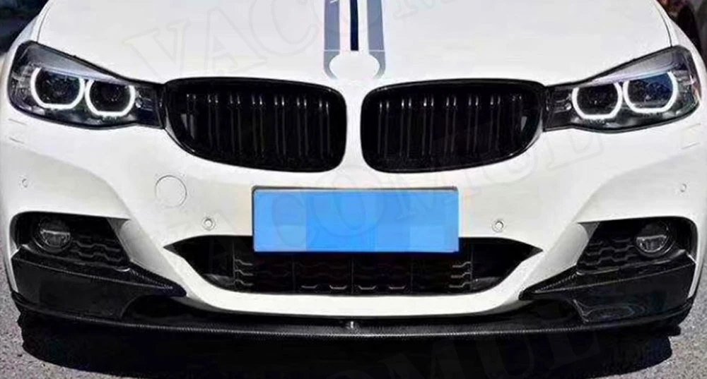 Углеродного волокна передний бампер спойлер разветвители фартук для BMW 3 серии F34 GT M Sport FRP бампер Защита