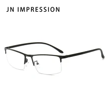 JN анти-синий светильник очки для чтения, мужской и женский ультра светильник очки полуоправы, прозрачные линзы смолы 1,0-4.0diopterT5085