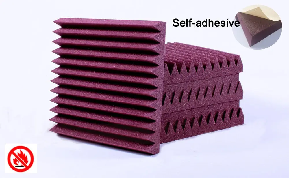 excellent sound insulation glue acoustic foam treatment sound proofing 6 pcs with self adhesive excellent sound insulation glue acoustic foam treatment sound proofing 6 pcs with self adhesive