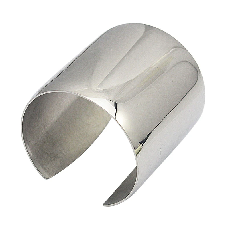 Trendy Cuff Bangles For Women Stainless Steel Gold Silver Color Rainbow Brand Present Wristband Bracelet Punk Jewelry 6