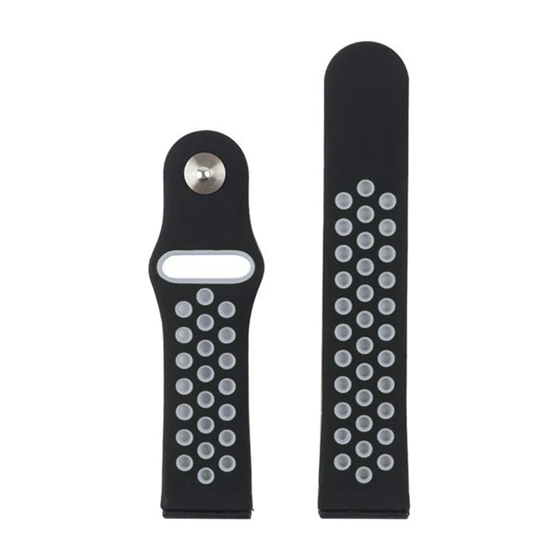 Hangrui силиконовый браслет ремешок для Huami Amazfit Pace/Stratos 2 2 S/для samsung gear S3 ремень для Xiaomi Amazfit Bip Молодежный ремешок - Цвет: black gray