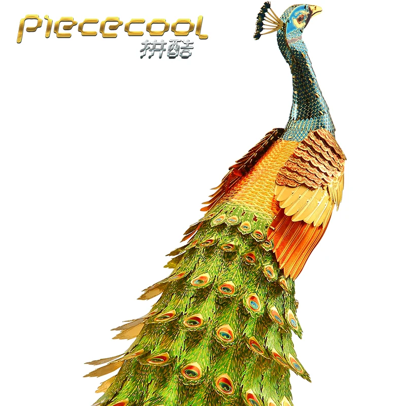 Piececool 3D Metal Assembly Model Puzzle Peacock Creative Toys Children Christmas Birthday Gift Piececool 3D Metal Assembly Model Puzzle Peacock Creative Toys Children Christmas Birthday Gift