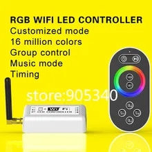 16 миллионов цветов RGB СВЕТОДИОДНЫЙ контроллер WI-FI с дистанционным, Группы или timing control волшебный цвет rgb контроллер wi-fi