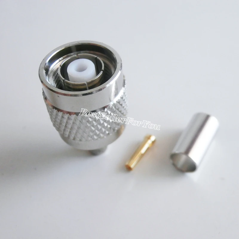 1X RP TNC обжимной штекер гнездовой разъем для кабеля LMR195 RG58 RG142 RG400|connectors for cables|connector