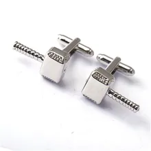 10pairs/lot Superhero Thor Mjolnir Hammer Cuff Links Metal Alloy Mens Cuff Buttons Super Hero Man Cufflinks Shirt Cuff Buttons fashion silver plated 26 english letters metal cufflinks h cuff links