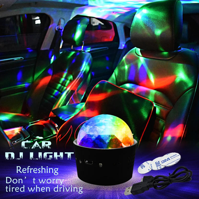 Портативный Перезаряжаемый автомобильный музыкальный DJ светильник освещение