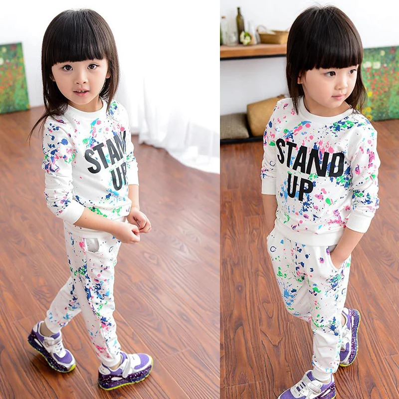 Toddler Girl Clothes Sets 2Pcs Long Sleeve Tracksuit For Kids Clothes Sport Suits Children Clothing Girls Sets 3 4 5 6 7 8 Years
