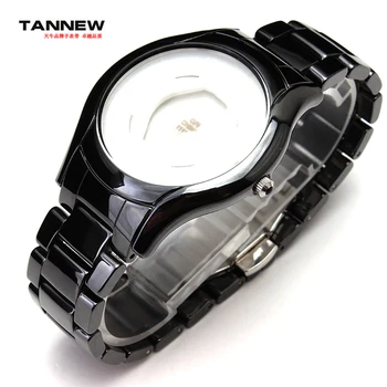 

for AR1440 Ceramic watchband with case accessories black 22mm bracelet men watch strap with butterfly buckle