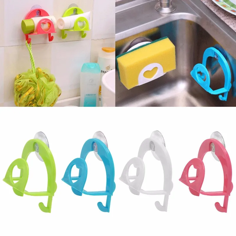

Kitchen Sink Sponge Holder Towel Strainer Suction Organizer Storage Rack Hooks