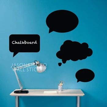 

4pcs Thoughts Speech Bubble Wall Sticker Chalkboard Vinyl Art Decals Mural Wallpaper Study Classroom Home Decoration 50x80cm NEW