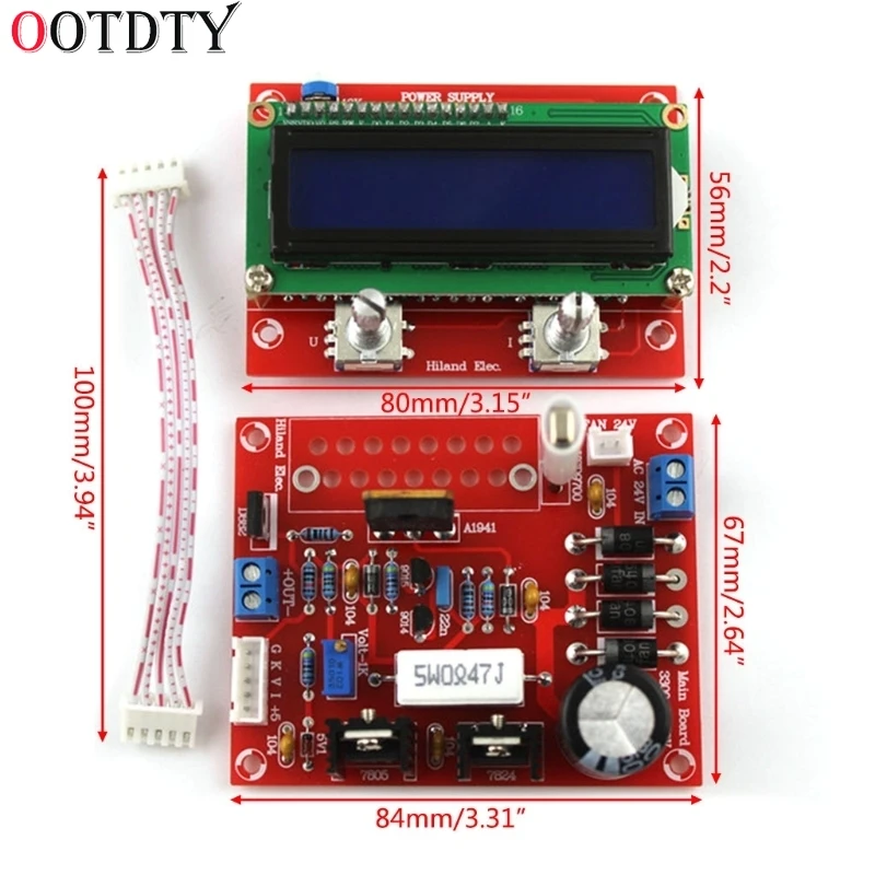 0-28V 0,01-2A Регулируемый DC Регулируемый источник питания DIY Kit ЖК-дисплей регулируемая мощность kitкороткого замыкания/тока-предельная защита