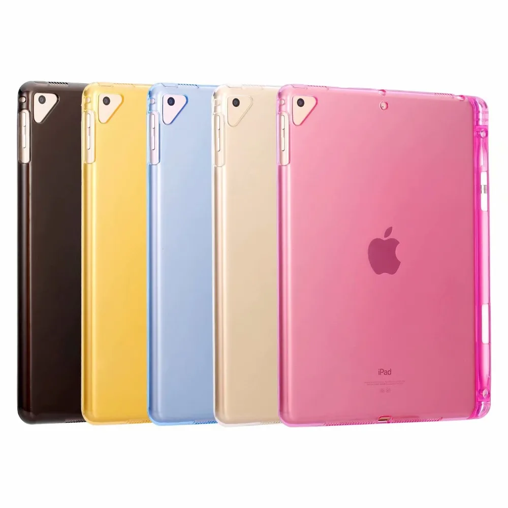 

New 7.9'' Solid Clear Tablet Case for iPad mini 5 Pencil Case Transparent TPU Cover for iPad mini 5 2019 Pencil holder Case