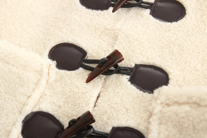 Новое поступление; сезон весна-осень-зима; однотонное теплое модное пальто из овечьей шерсти в Корейском стиле для маленьких девочек; модная куртка из овечьей кожи