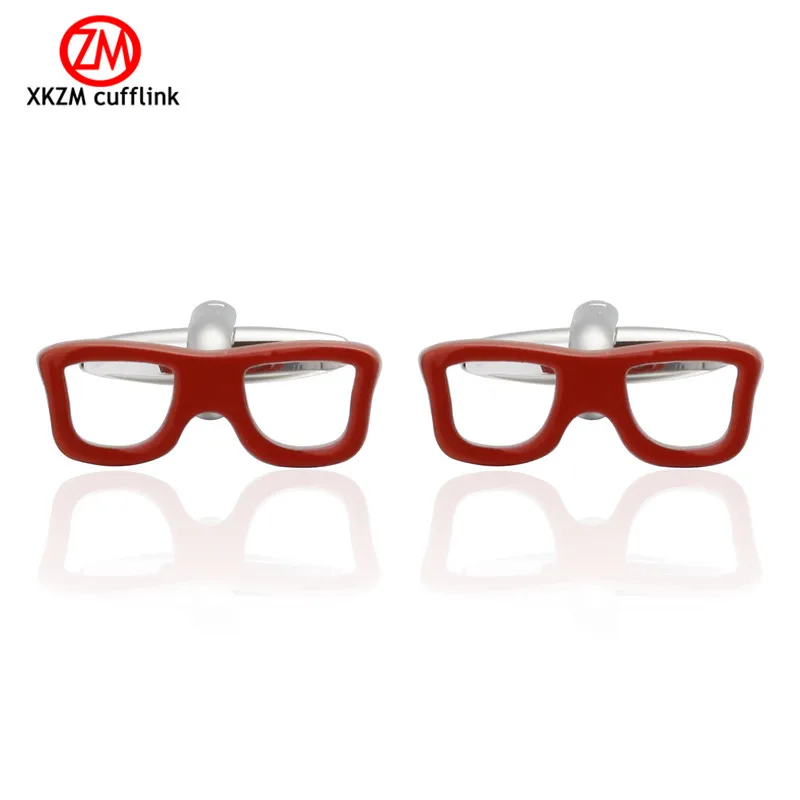 

Luxury Men Red glasses Cufflinks High Quality Lawyer Groom Wedding Cufflinks For Mens Shirt Cuff Links French Jewelry