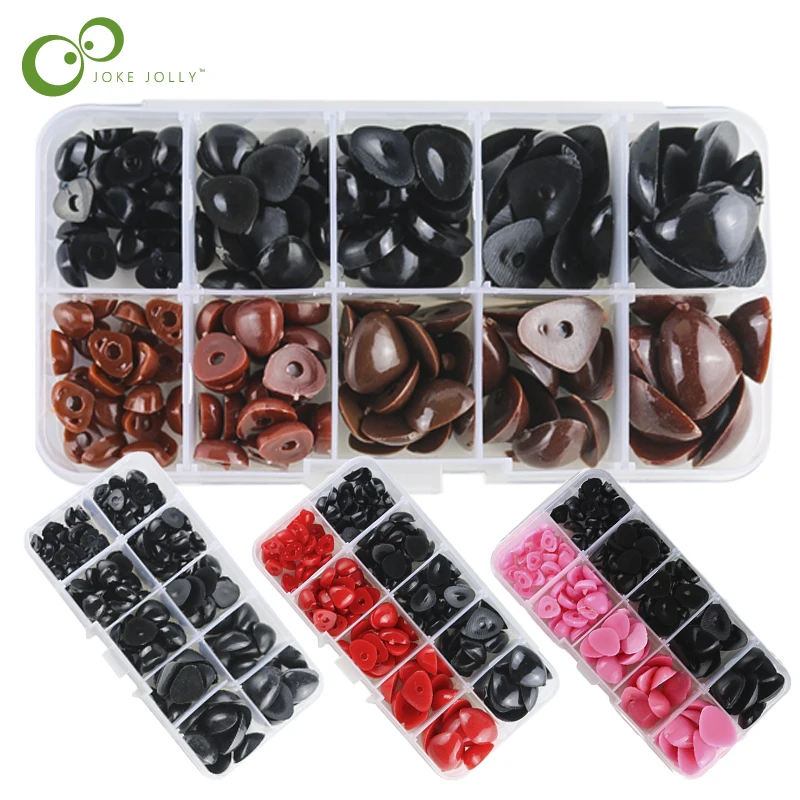 

150pcs Round Flat Black Eyes Nose Plastic Eyes Dolls Making Toys Teddy Bear Dolls Eyes Amigurumi Making Accessories GYH