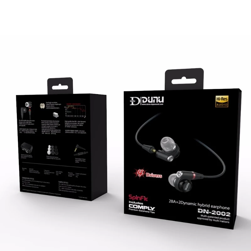 DUNU DN2002 HiFi Inner-ear Earphone 2BA+2Dynamic