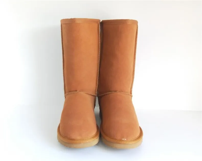 High Quality Snow Boots Women Fashion Genuine Leather Australia Womens High Boot Winter Women Snow Shoes botas mujer SIZE 3-12 -