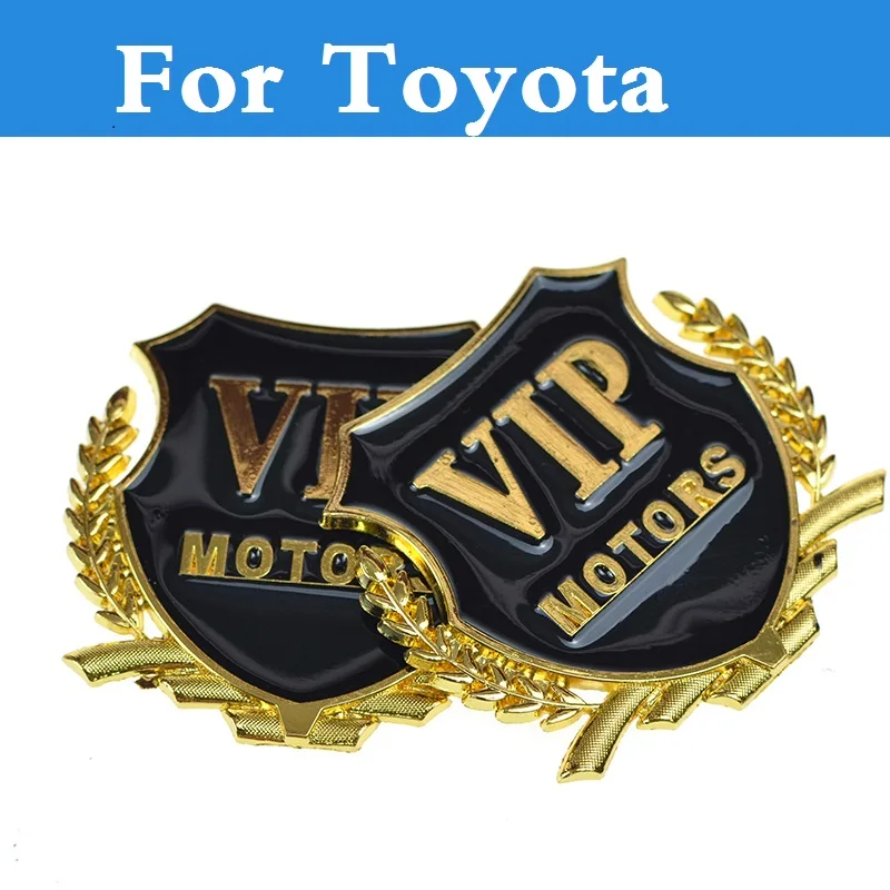 Car VIP Logo Side Metal Badge Emblem Auto Decal Sticker for Toyota