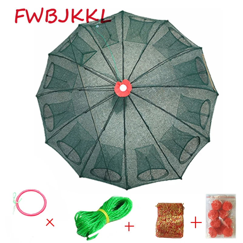 

Winter Fishing Net Folded Portable 4/6/8/12 Hole Automatic Fishing net Fish Shrimp Hexagon Fish Network Casting Nets Free Gift