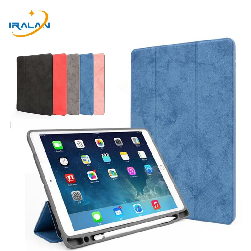 Retro eather Flip Stand Case for Apple iPad Pro 11 2018 With Pencil