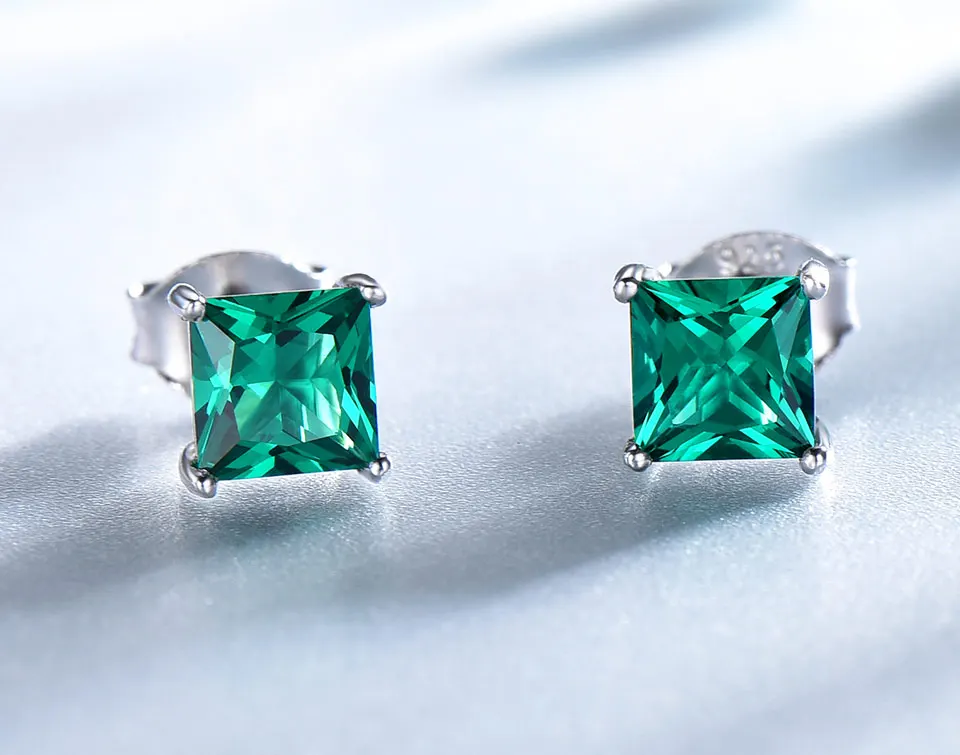 UMCHO-Emerald-silver-sterling-stud-earrings-for-women-EUJ071E-1-PC_02